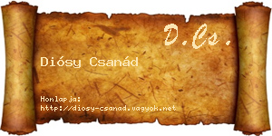 Diósy Csanád névjegykártya
