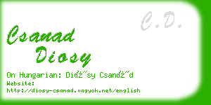 csanad diosy business card